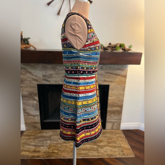 ALICE + OLIVIA Embroidered Embellished Dress - Picture 6 of 10